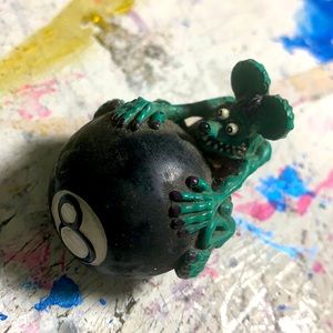 Vintage rat fink hotrod car hood ornament